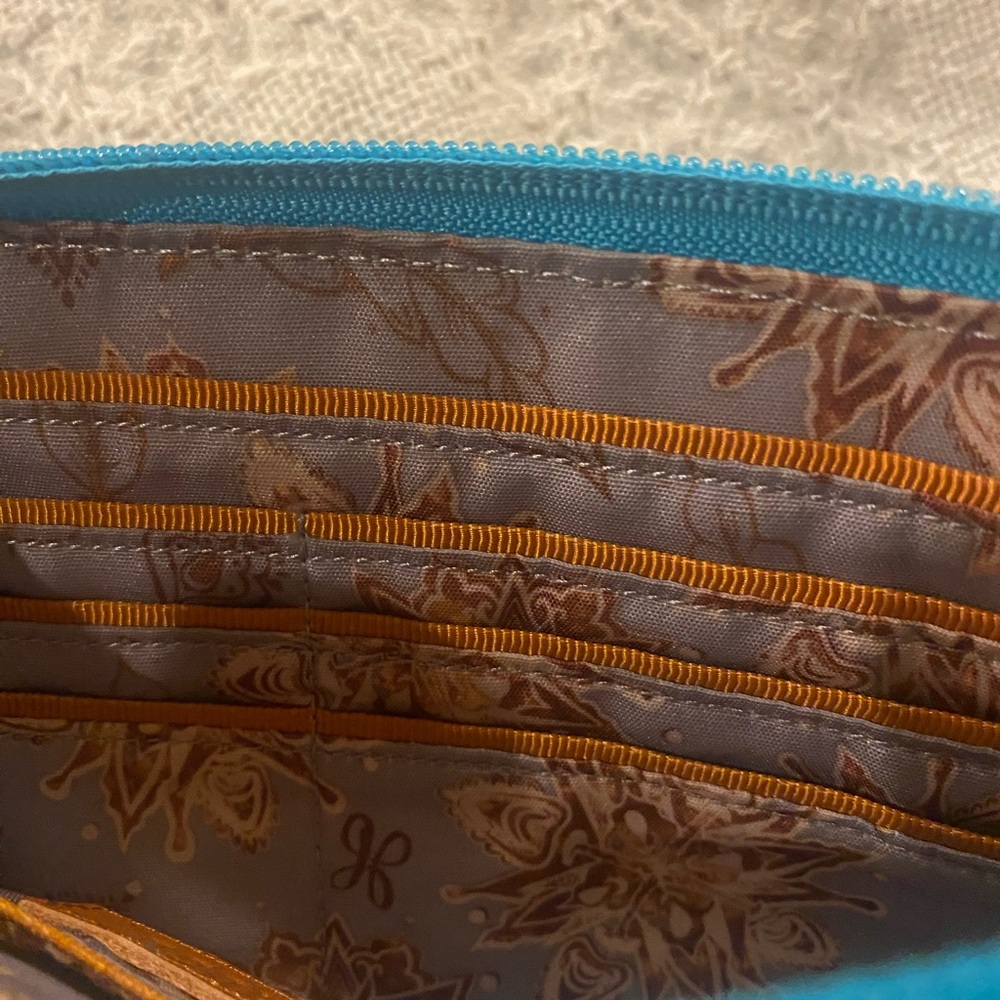 HOBO Teal Wristlet Clutch - Picture 3 of 4